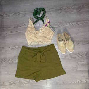 NEW Olive green dress shorts